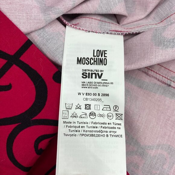 Love Moschino Pink Black Music Note Mini Dress | Size 6 - Picture 6 of 11